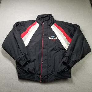 Vintage Goodwrench Racing Jacket Mens Size L Black NASCAR Race American Made